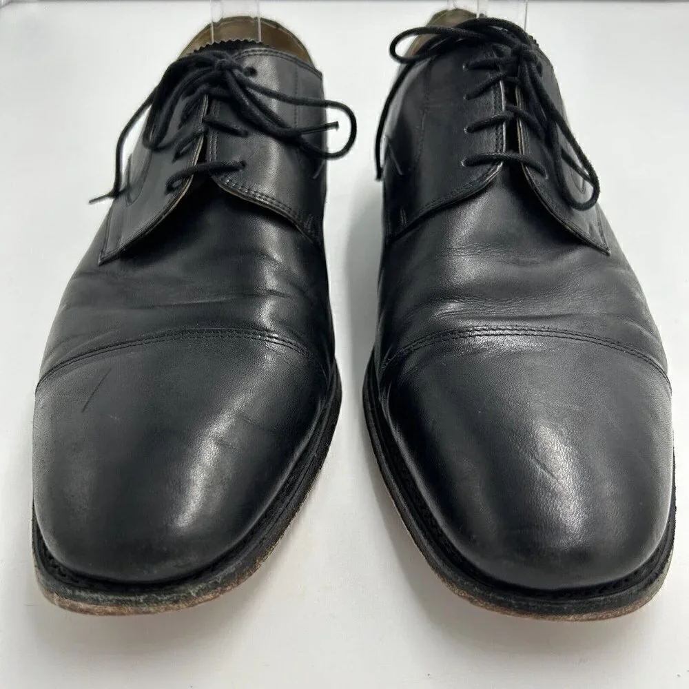 Florsheim Imperial Shoes Sz 12D Black Oxford Goodyear Welt Laced 12083